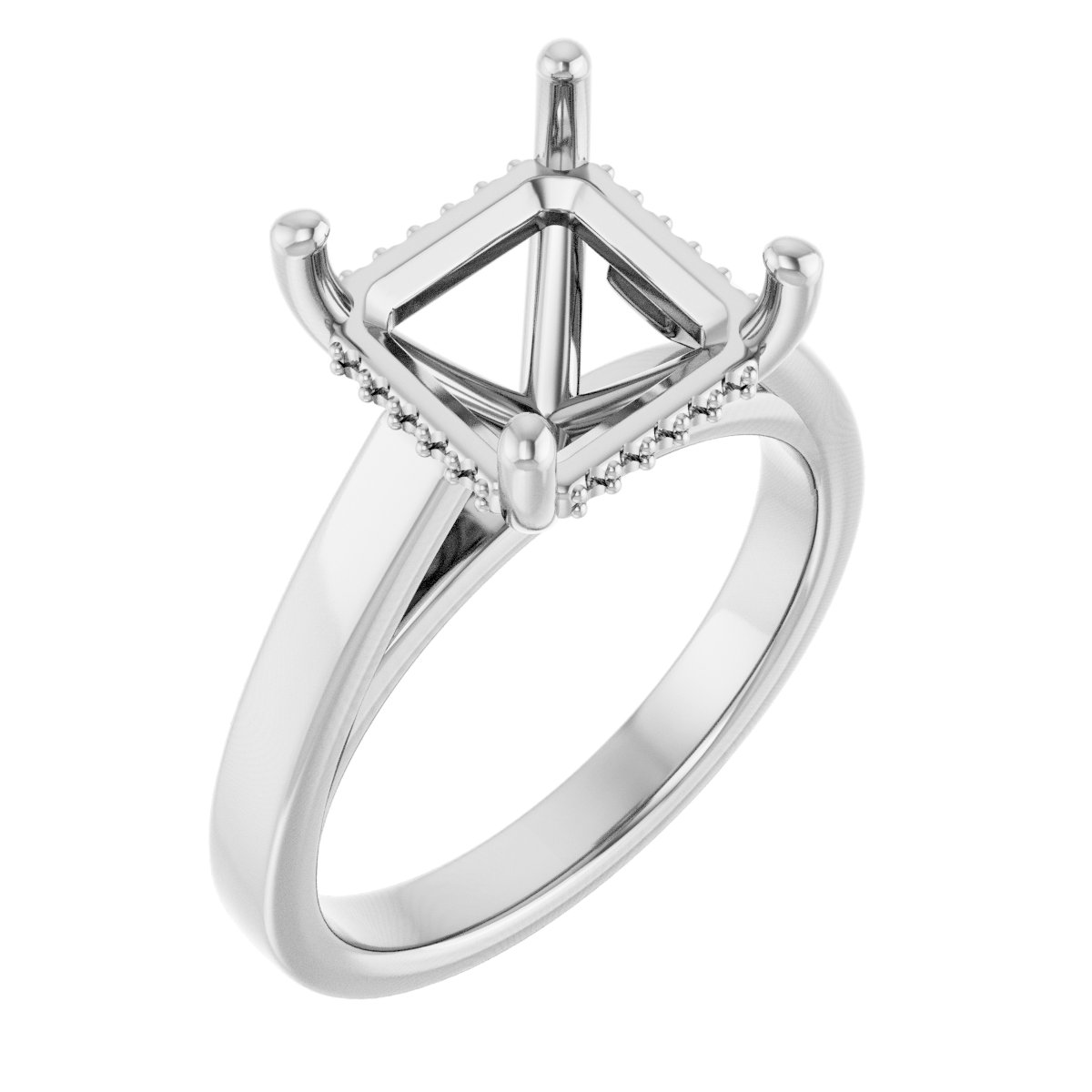 Hidden Halo-Style Engagement Ring