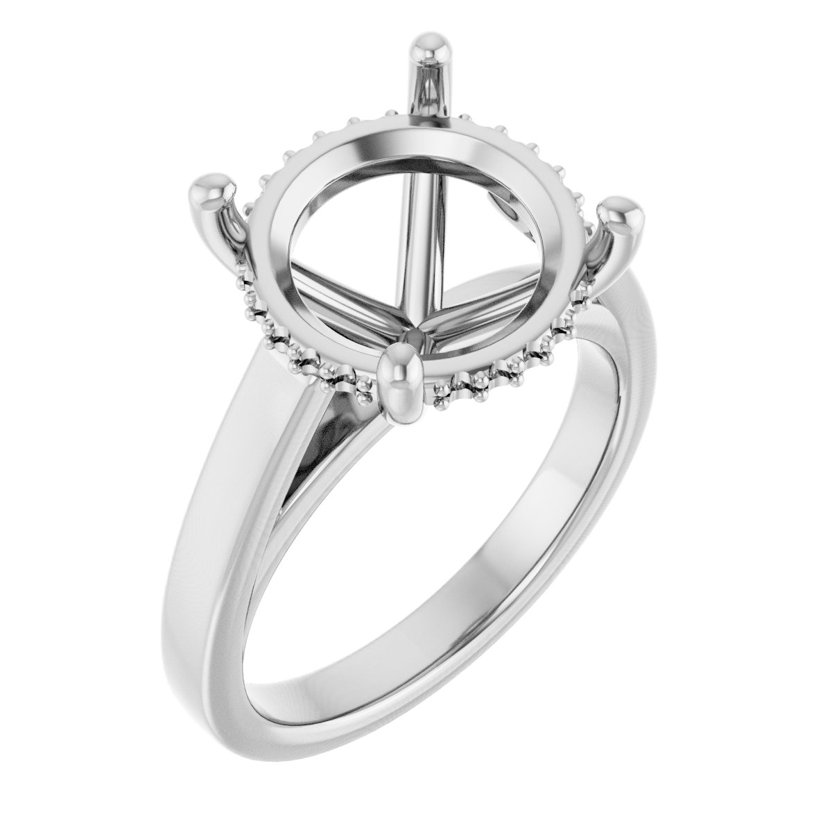 Hidden Halo-Style Engagement Ring