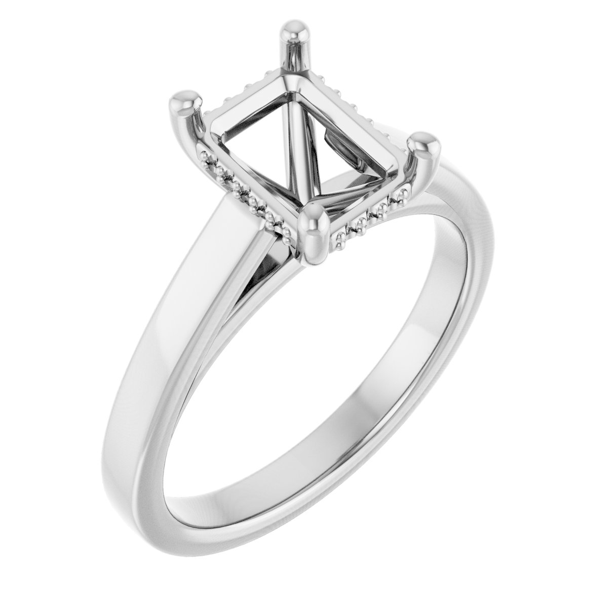 Hidden Halo-Style Engagement Ring