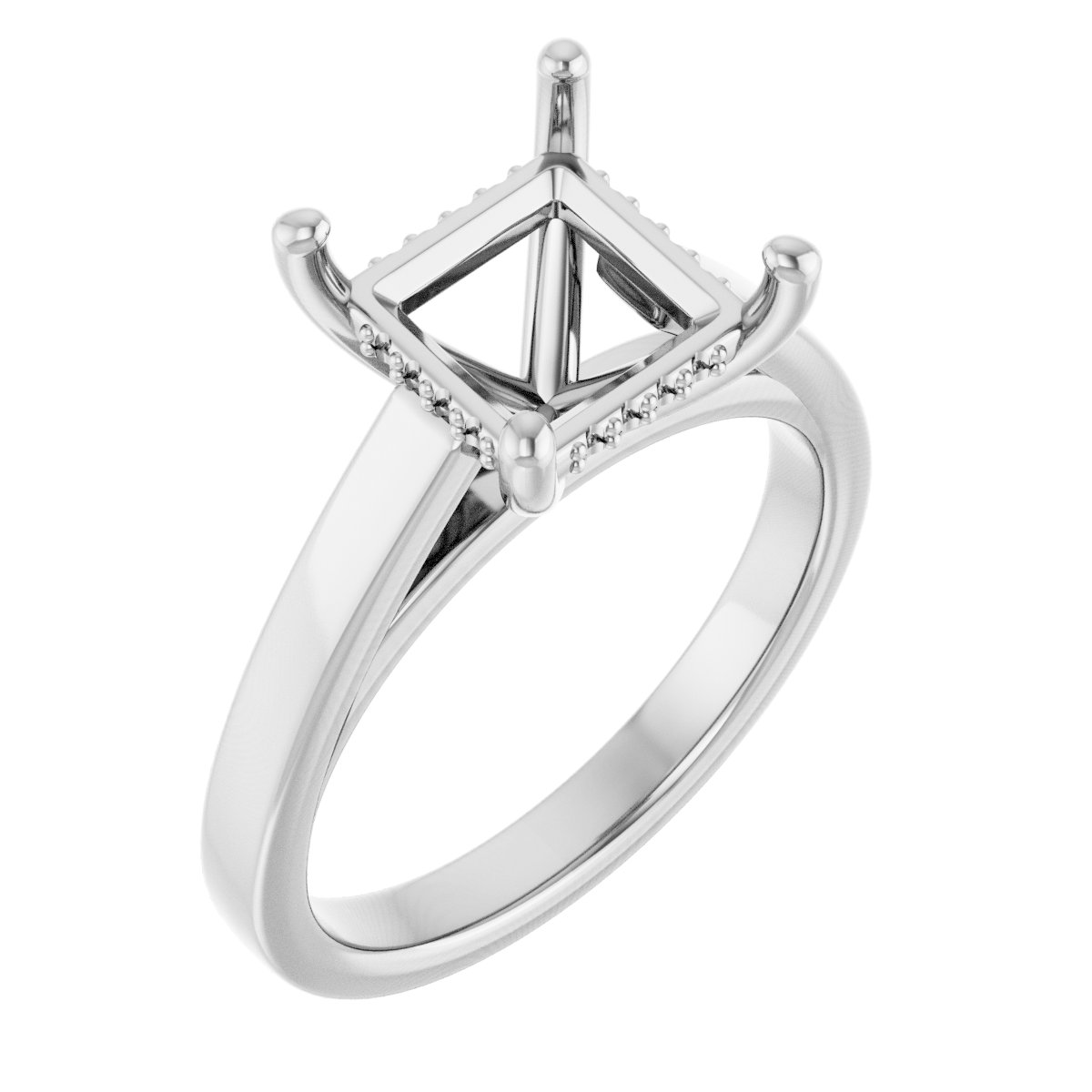 Hidden Halo-Style Engagement Ring