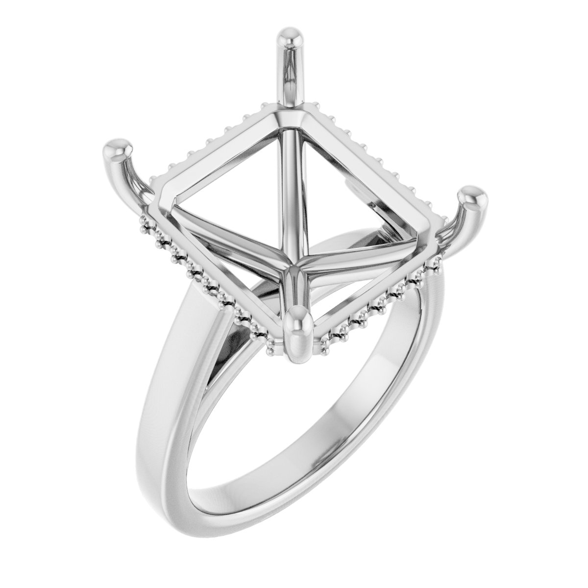 Hidden Halo-Style Engagement Ring