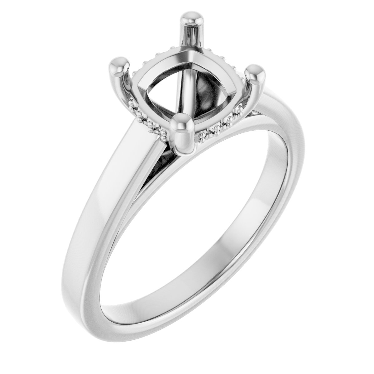 Hidden Halo-Style Engagement Ring
