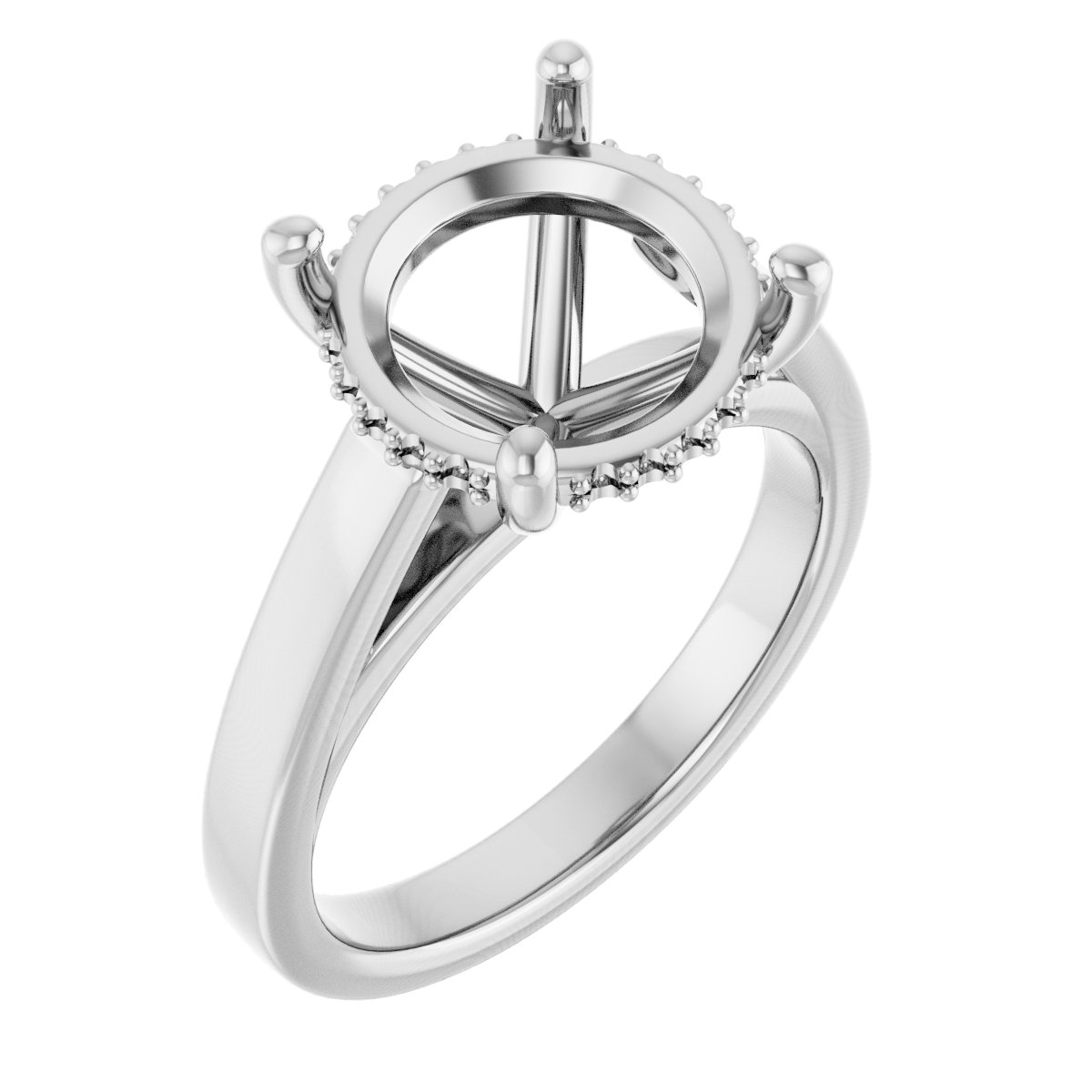 Hidden Halo-Style Engagement Ring