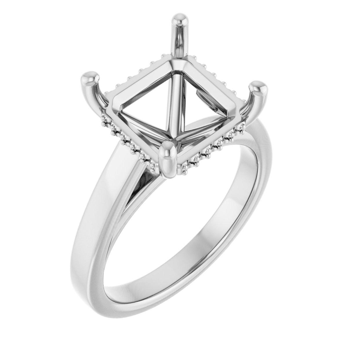 Hidden Halo-Style Engagement Ring