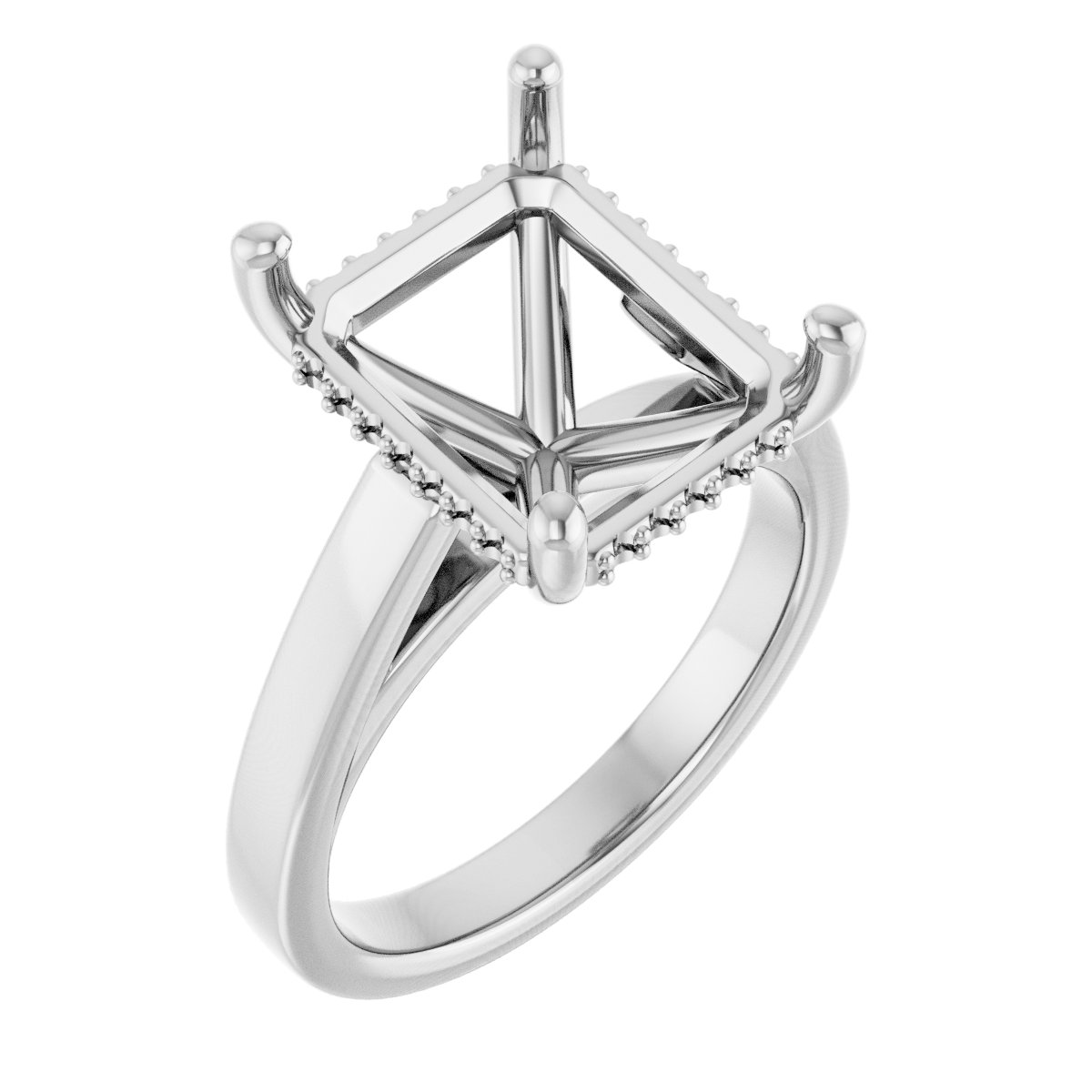 Hidden Halo-Style Engagement Ring