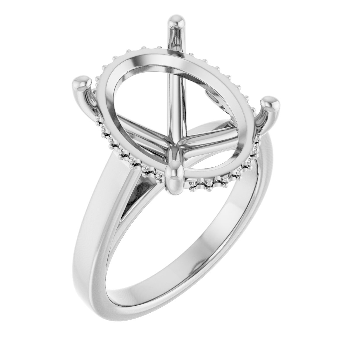 Hidden Halo-Style Engagement Ring