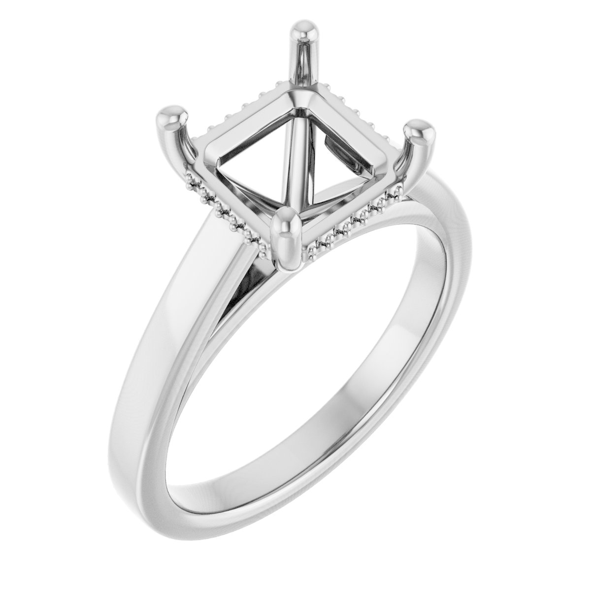 Hidden Halo-Style Engagement Ring