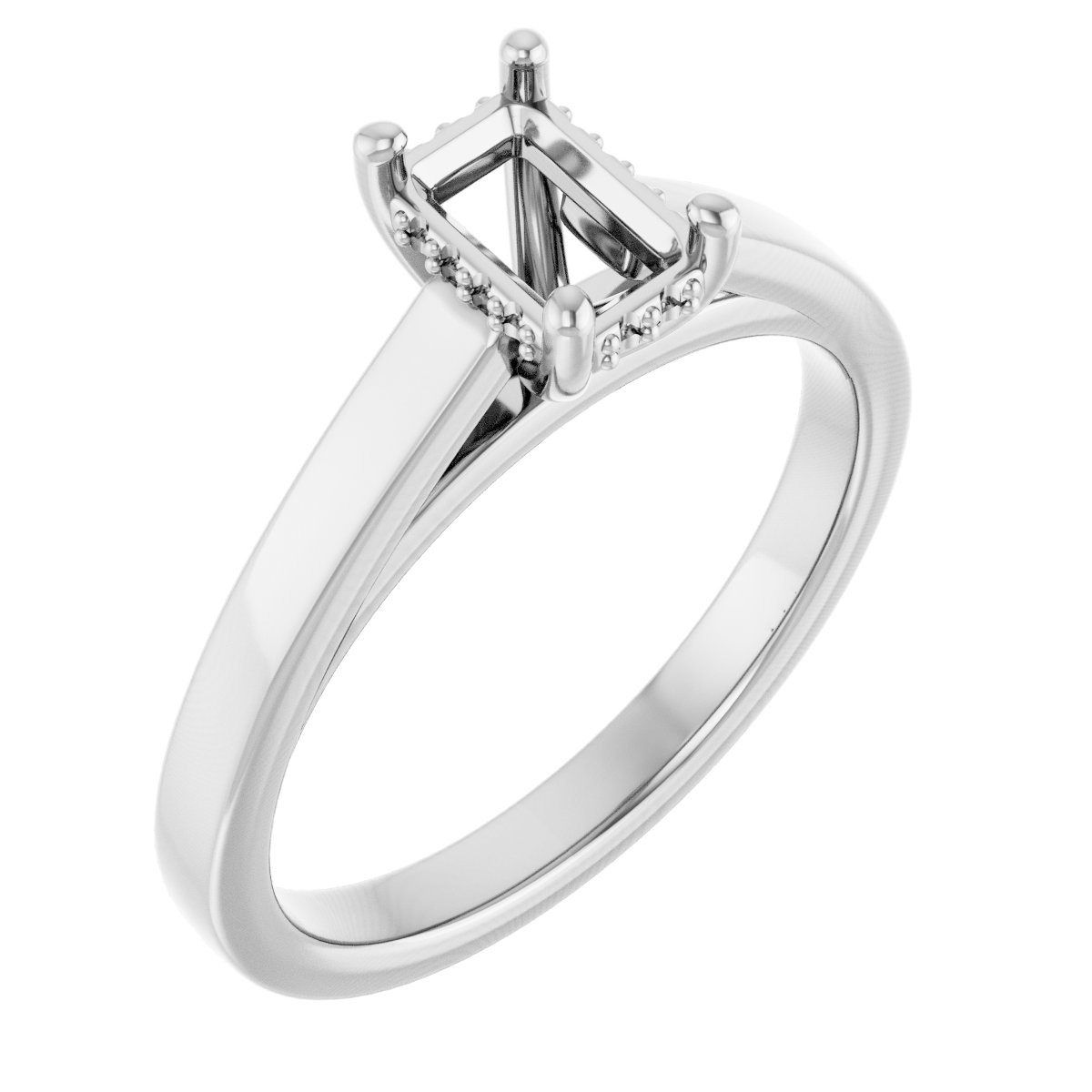 Hidden Halo-Style Engagement Ring