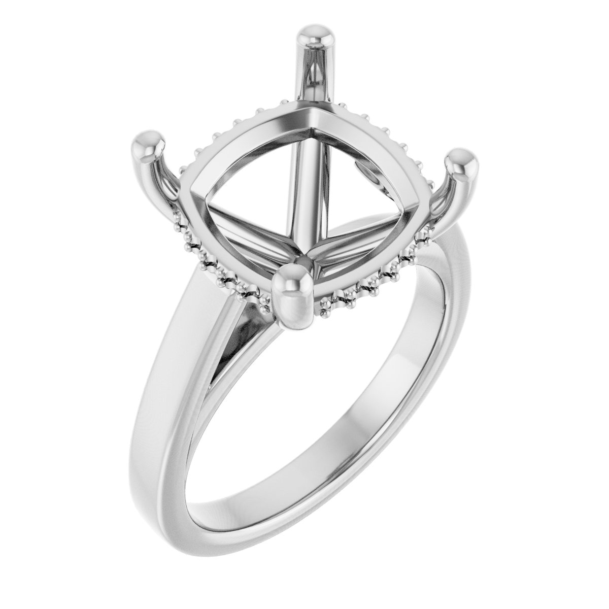 Hidden Halo-Style Engagement Ring