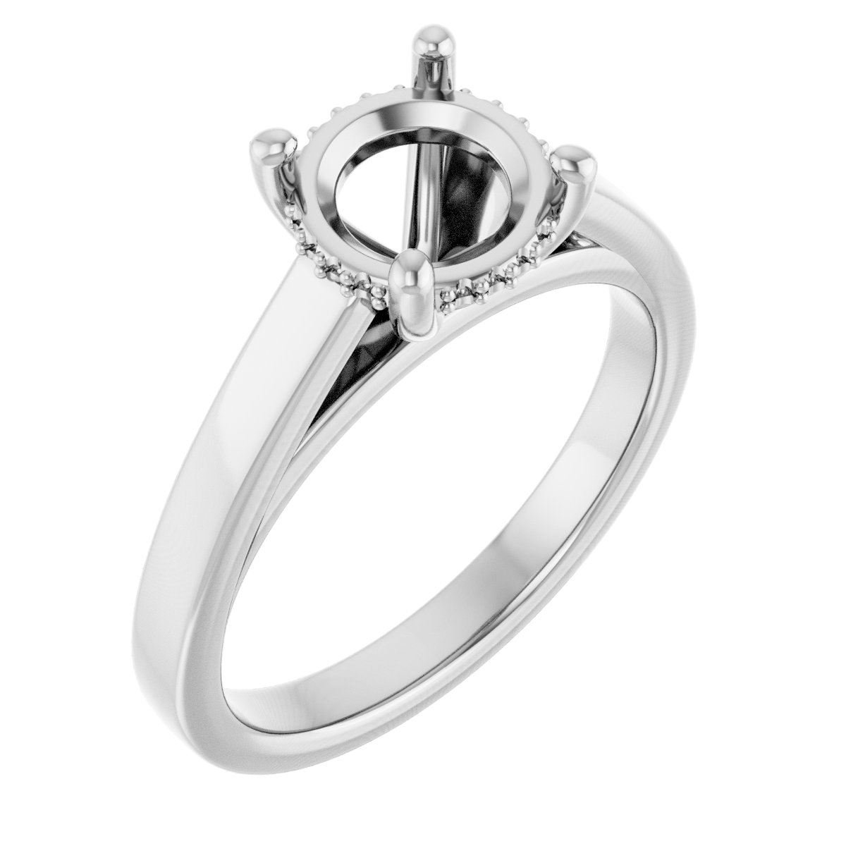 Hidden Halo-Style Engagement Ring