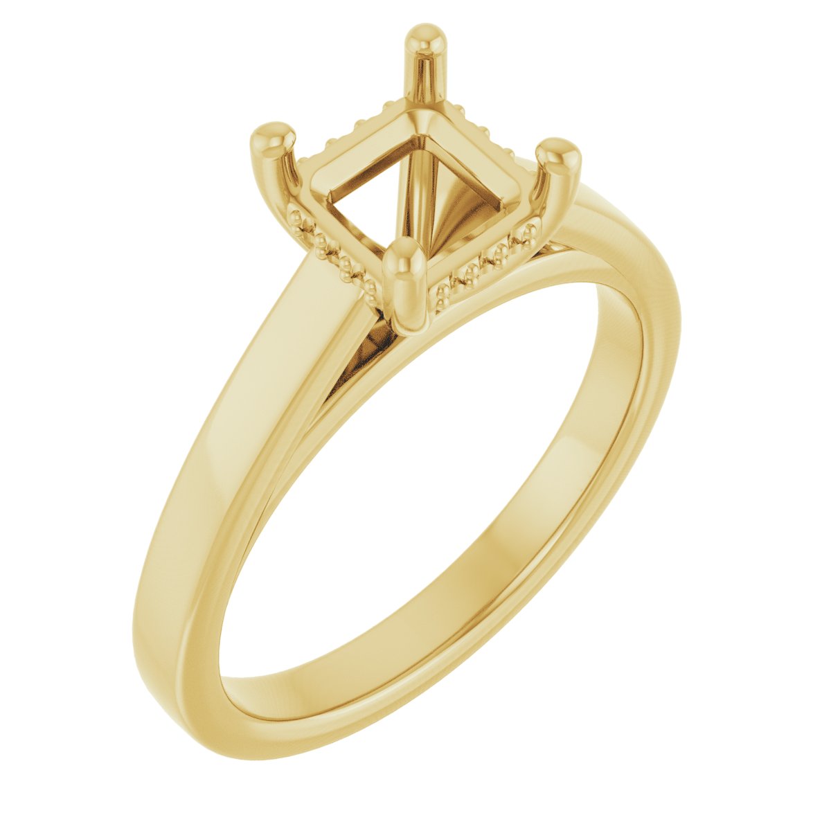Hidden Halo-Style Engagement Ring