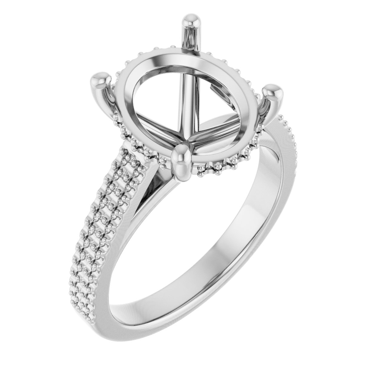 Hidden Halo-Style Engagement Ring