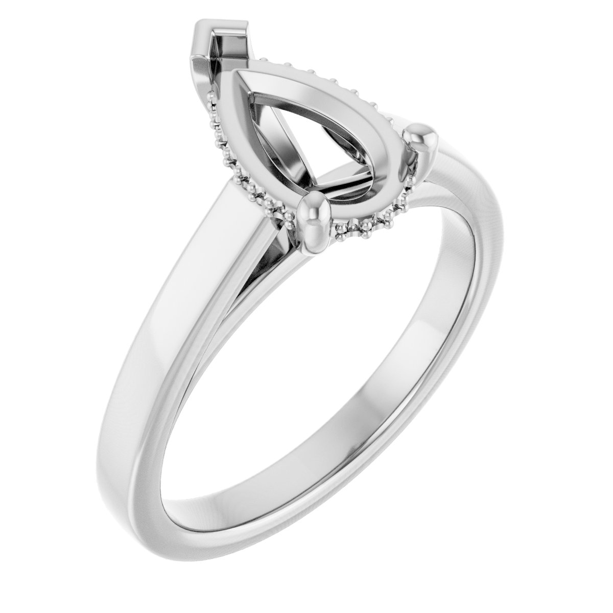 Hidden Halo-Style Engagement Ring