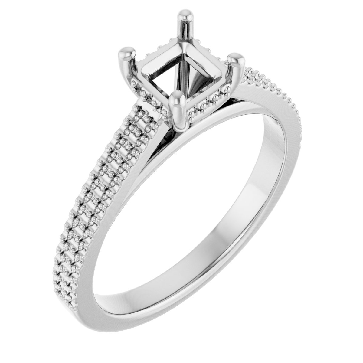 Hidden Halo-Style Engagement Ring