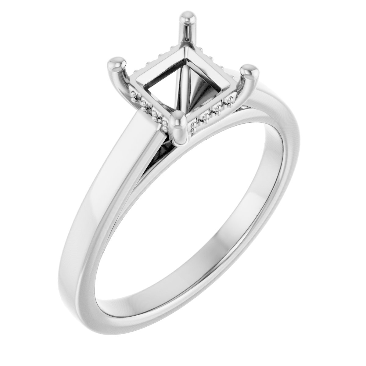 Hidden Halo-Style Engagement Ring