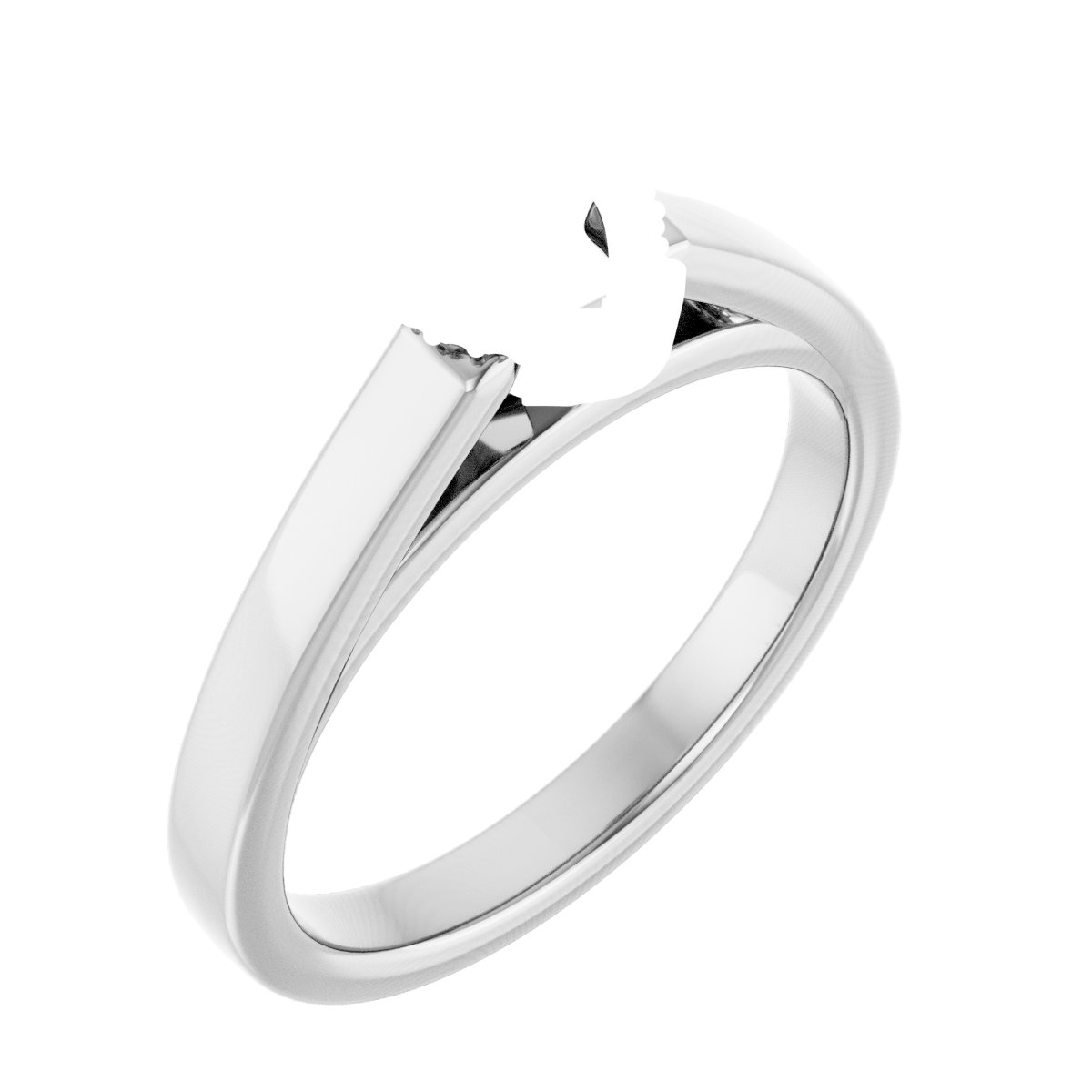 Hidden Halo-Style Engagement Ring