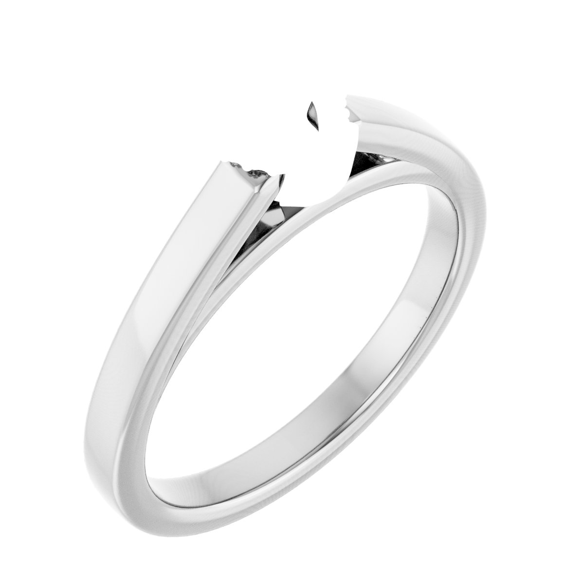 Hidden Halo-Style Engagement Ring