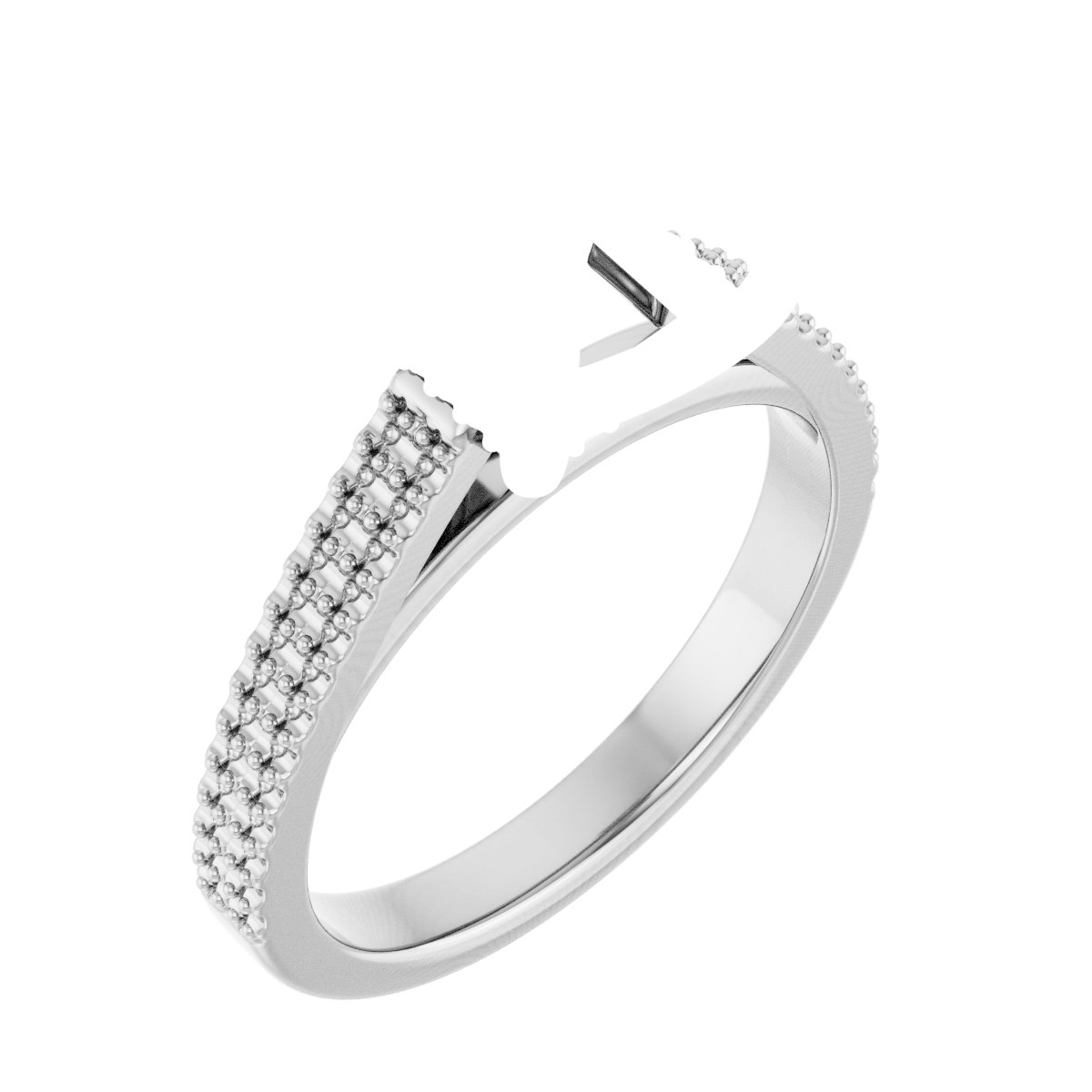 Hidden Halo-Style Engagement Ring