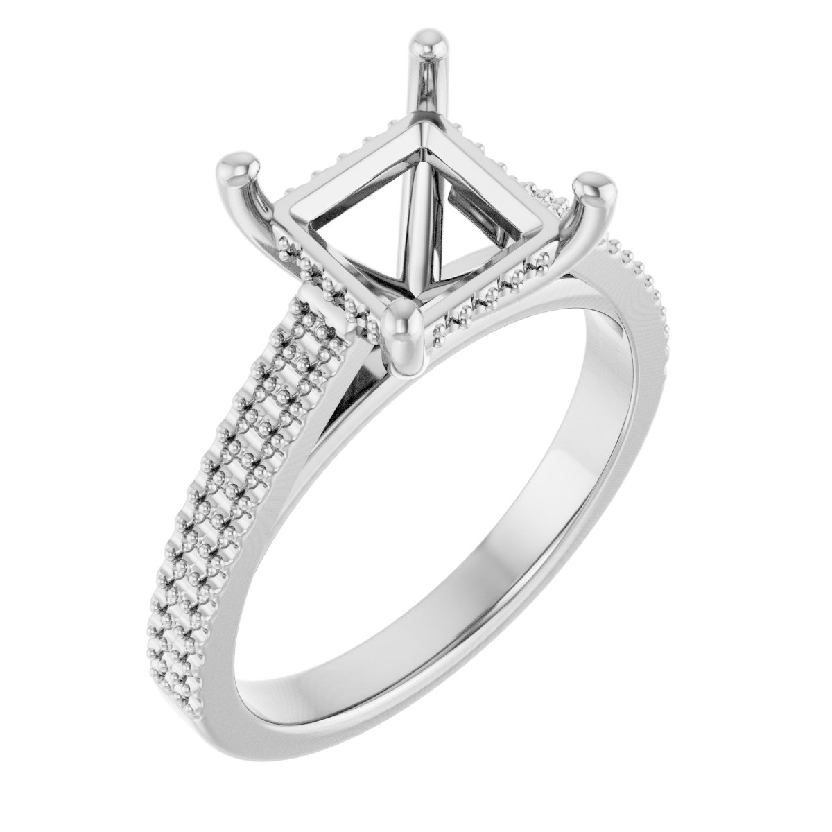 Hidden Halo-Style Engagement Ring