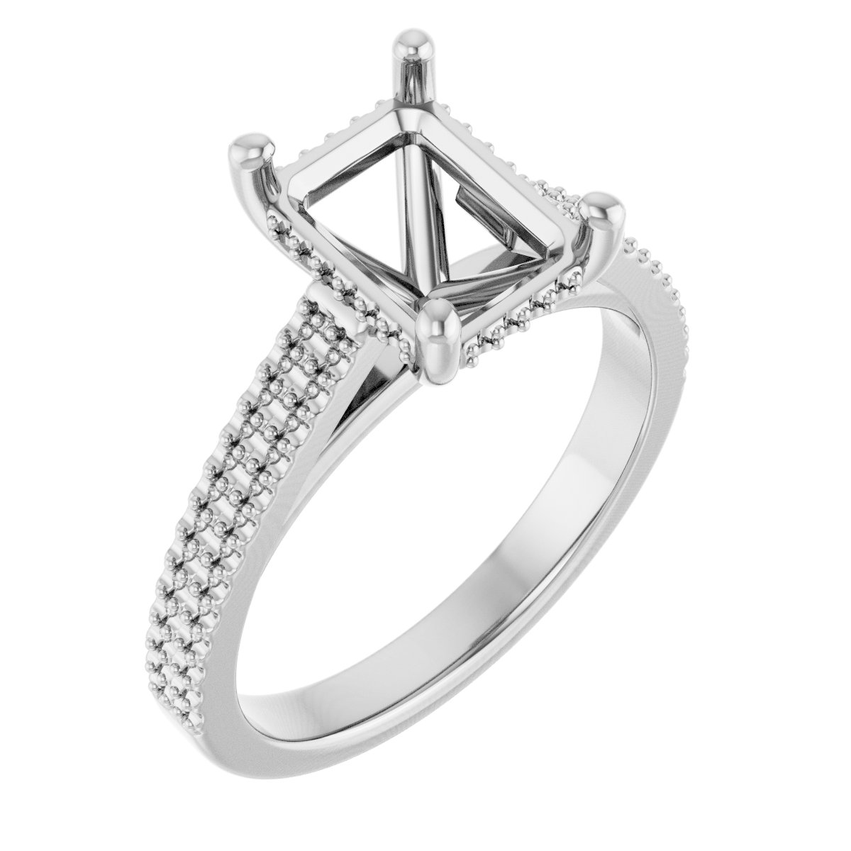 Hidden Halo-Style Engagement Ring