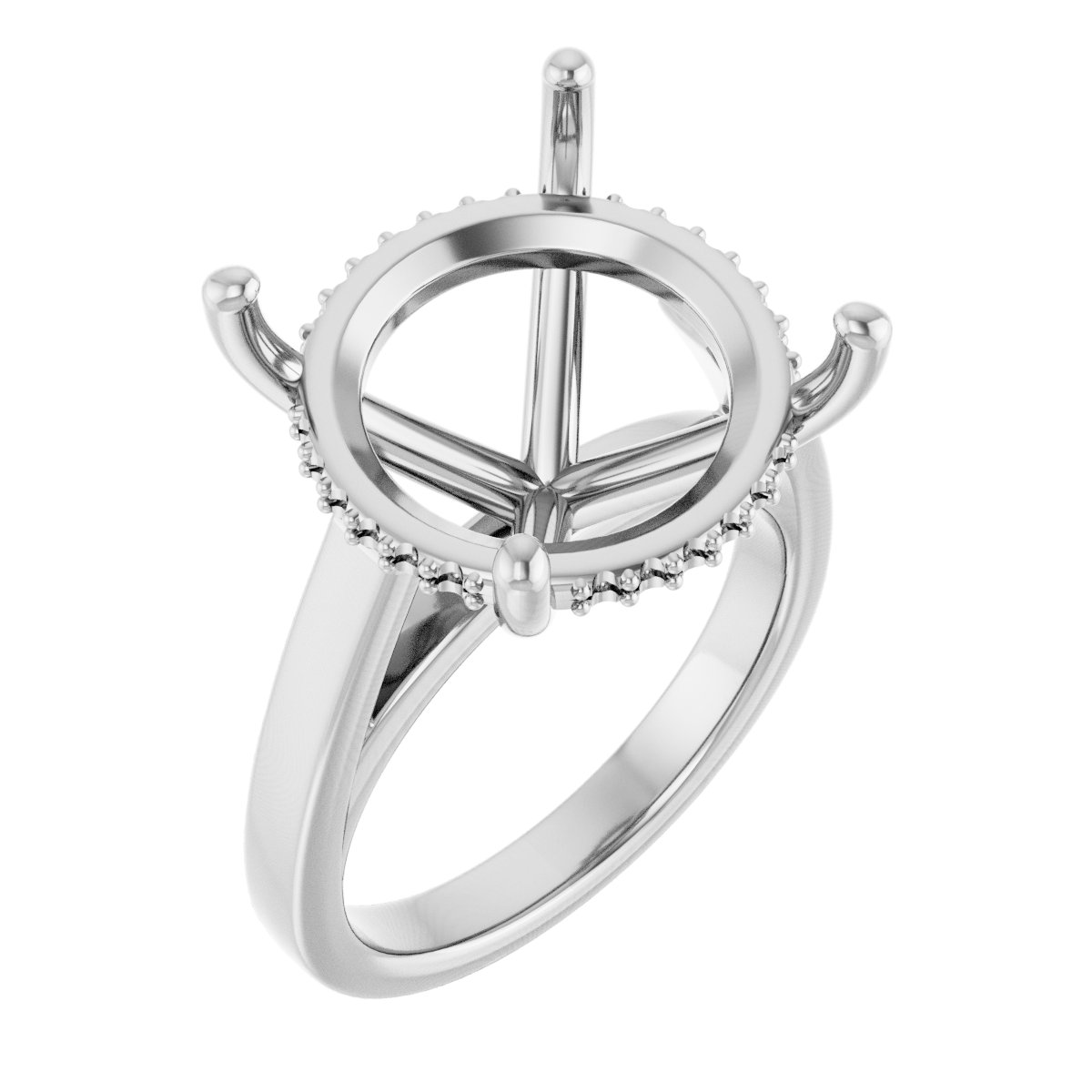Hidden Halo-Style Engagement Ring