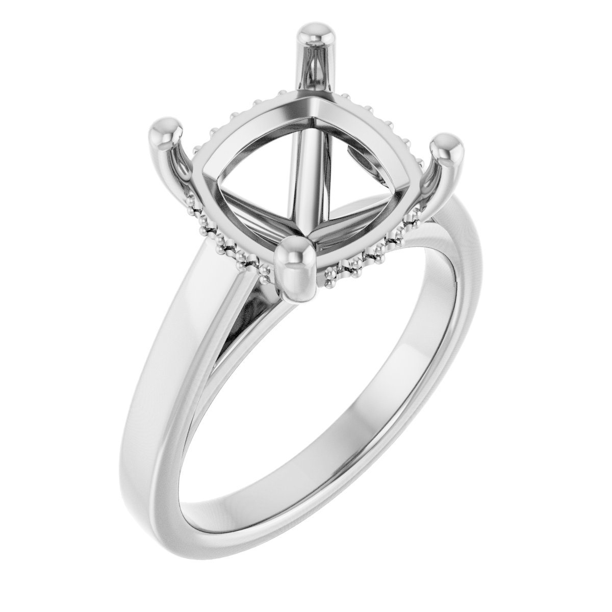 Hidden Halo-Style Engagement Ring
