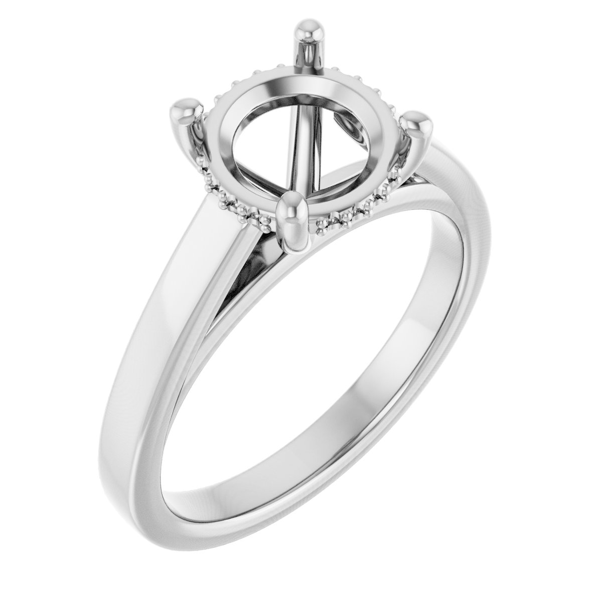 Hidden Halo-Style Engagement Ring