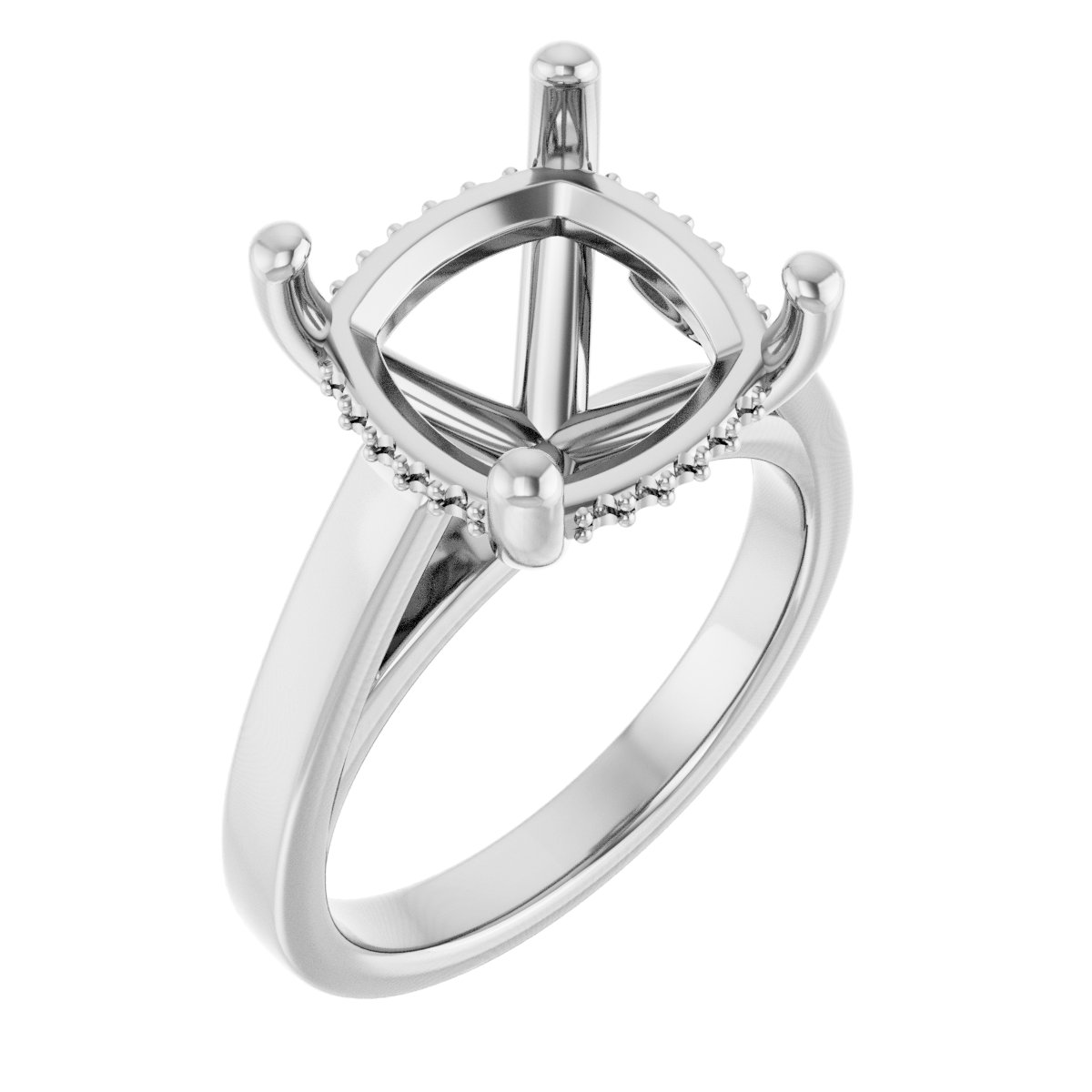 Hidden Halo-Style Engagement Ring