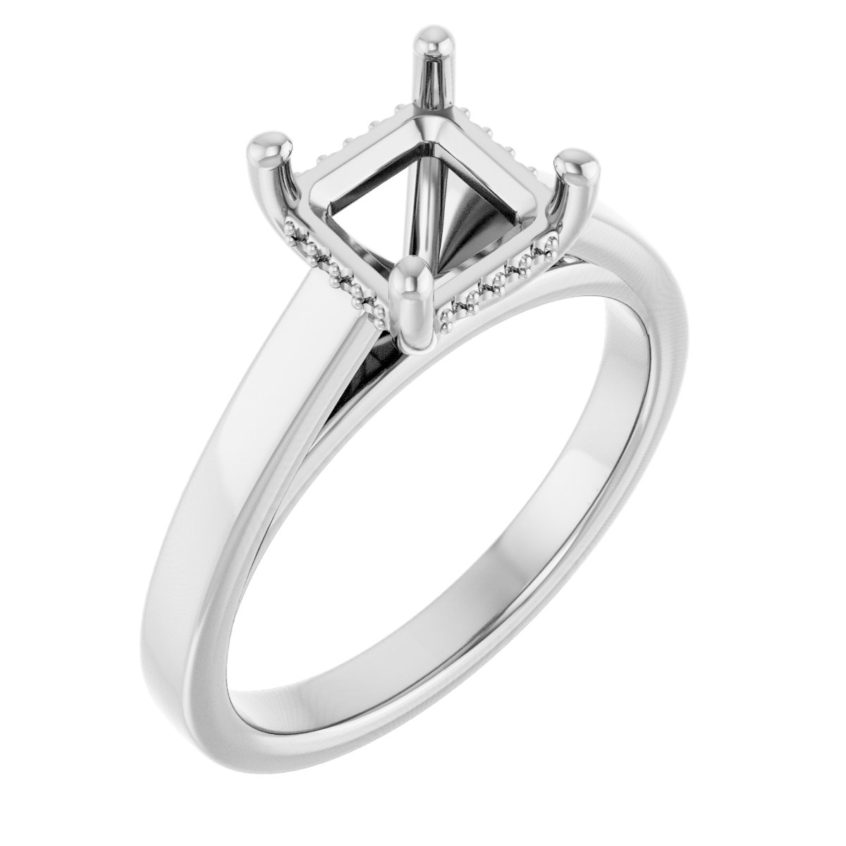 Hidden Halo-Style Engagement Ring