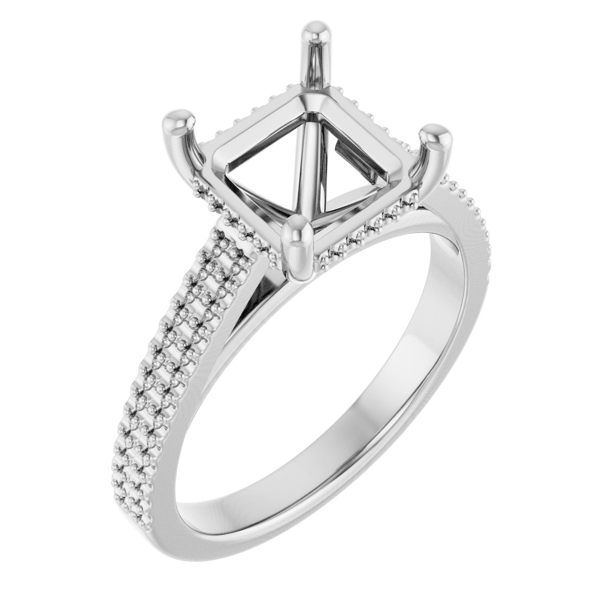 Hidden Halo-Style Engagement Ring