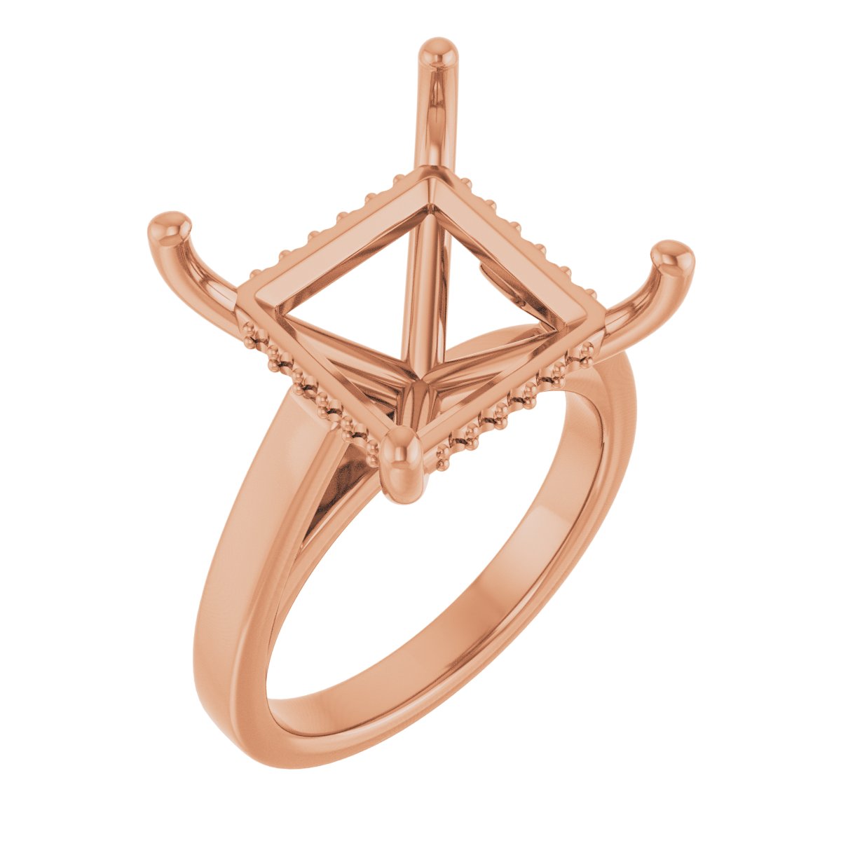 Hidden Halo-Style Engagement Ring