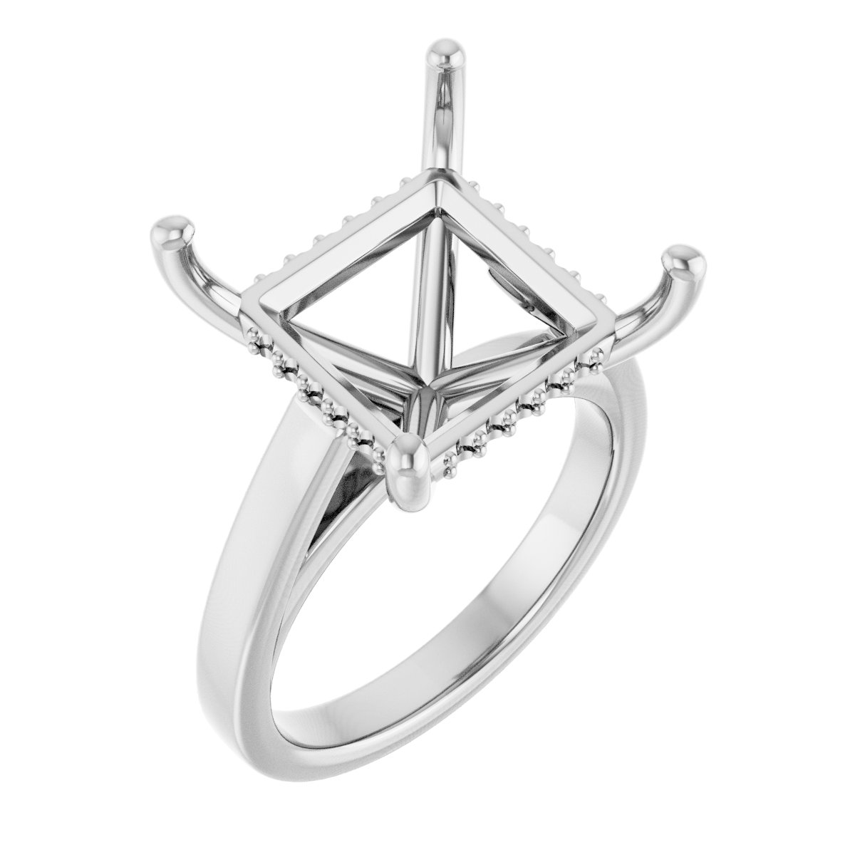 Hidden Halo-Style Engagement Ring