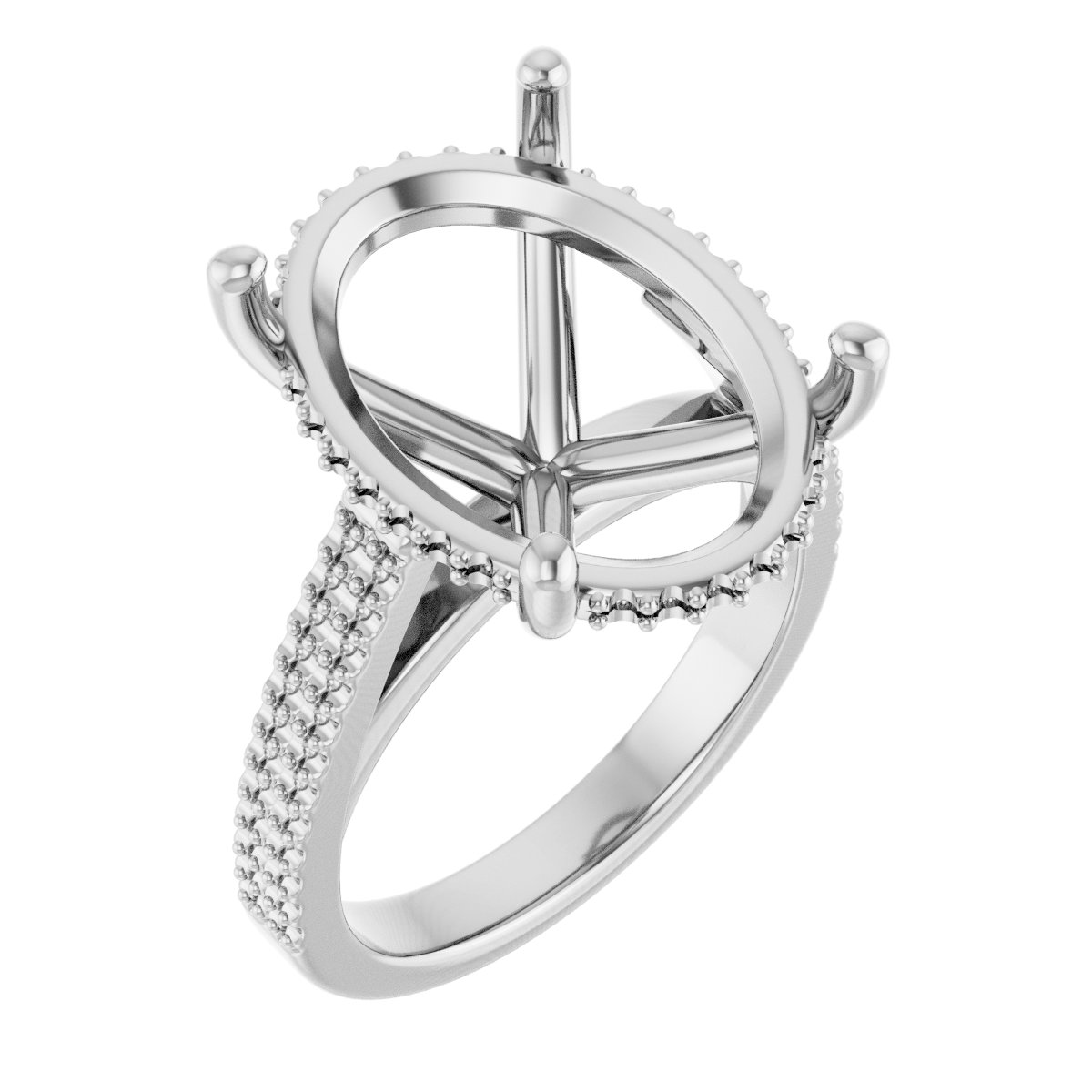 Hidden Halo-Style Engagement Ring