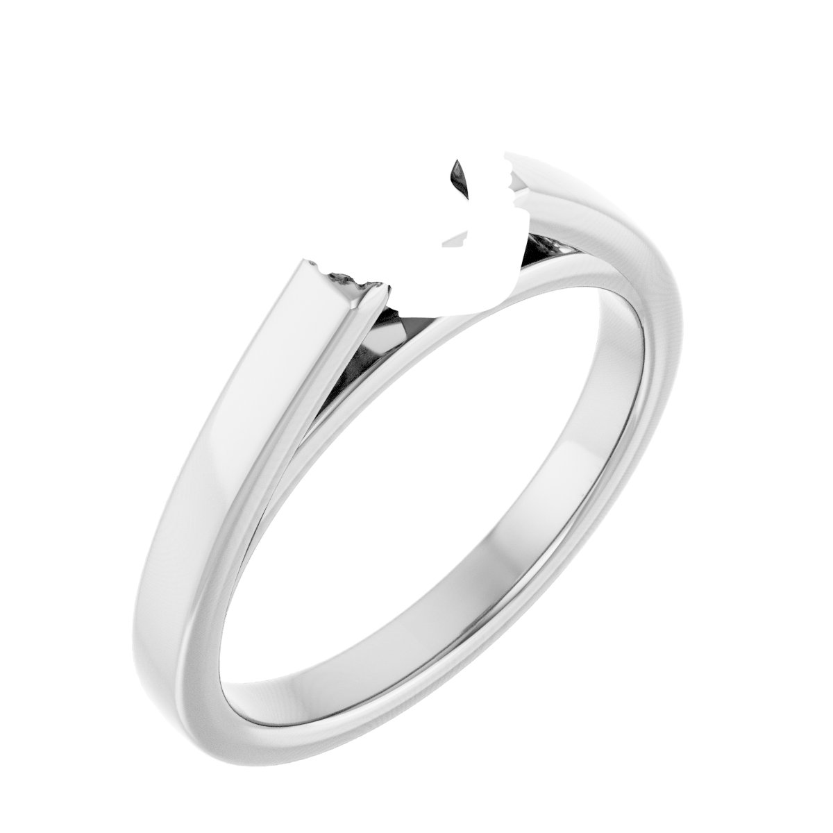Hidden Halo-Style Engagement Ring