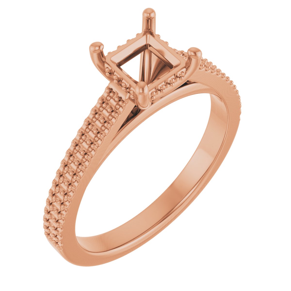 Hidden Halo-Style Engagement Ring