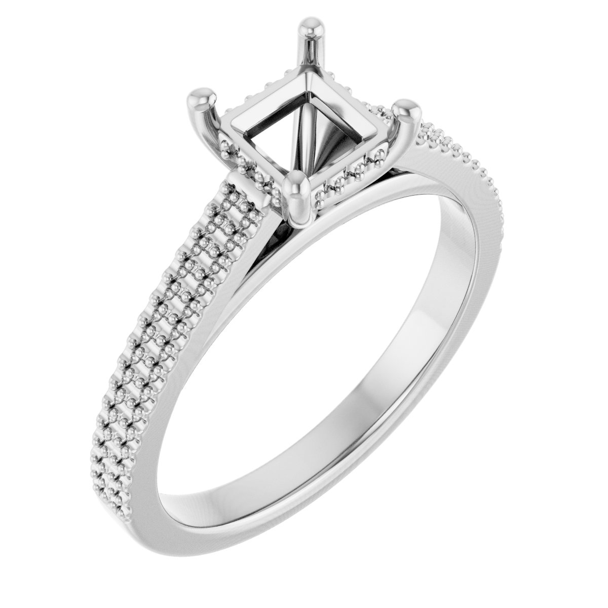 Hidden Halo-Style Engagement Ring