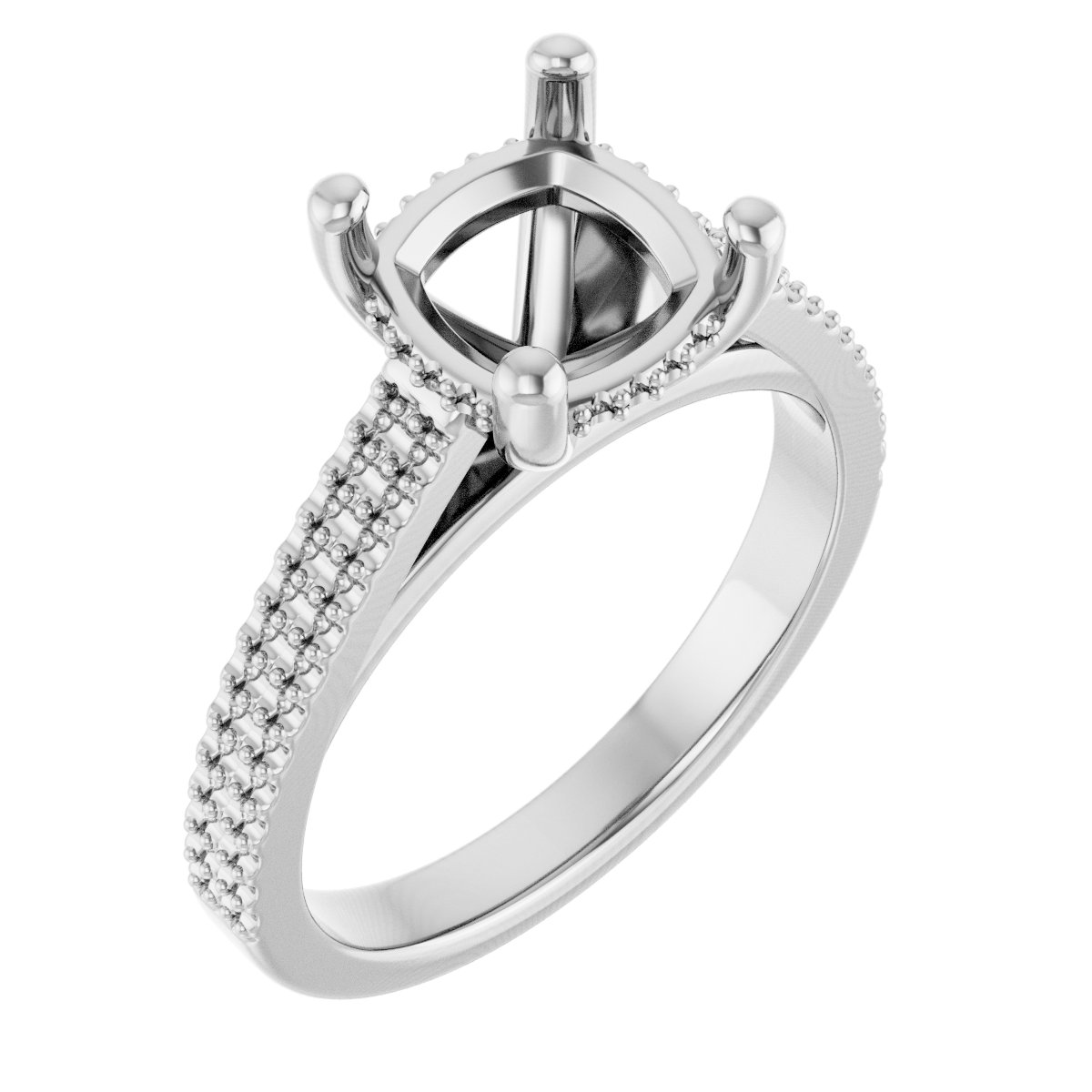 Hidden Halo-Style Engagement Ring
