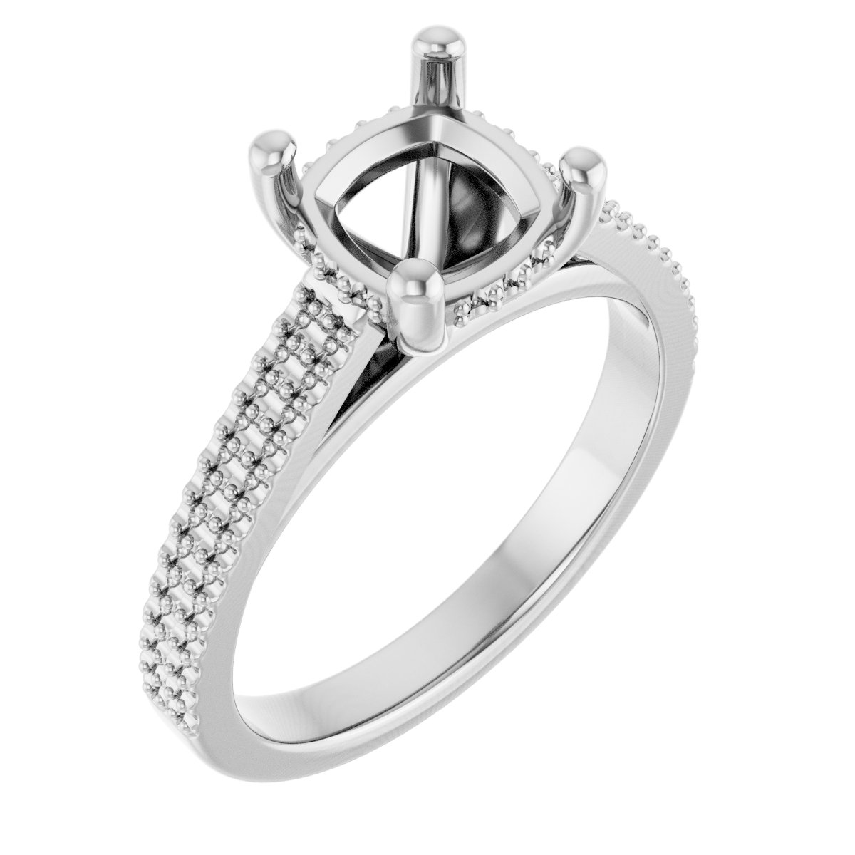Hidden Halo-Style Engagement Ring