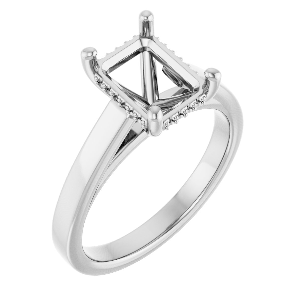 Hidden Halo-Style Engagement Ring