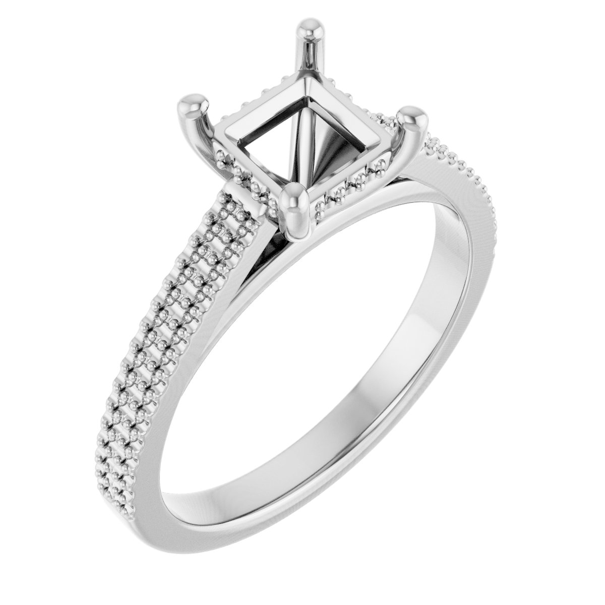 Hidden Halo-Style Engagement Ring