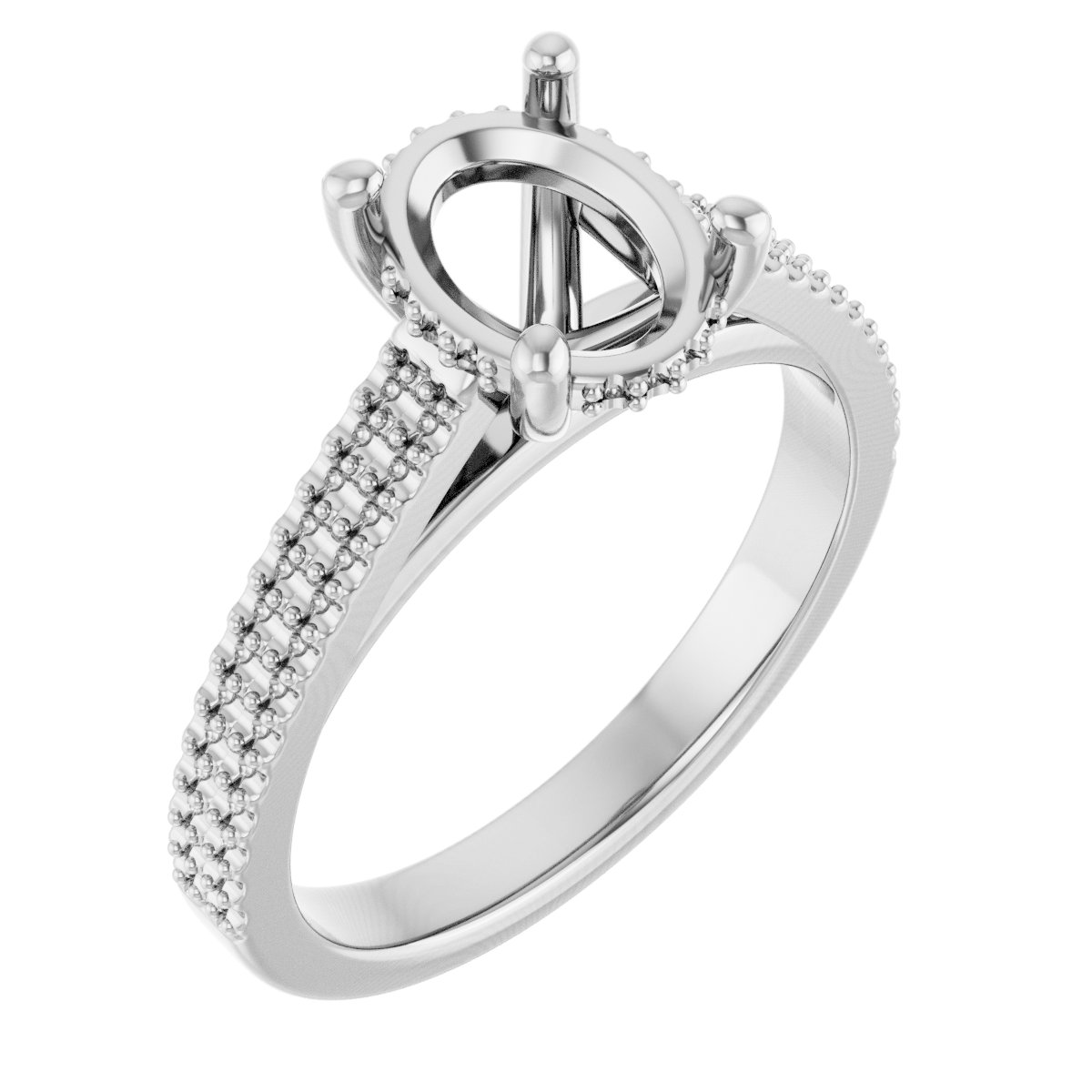 Hidden Halo-Style Engagement Ring