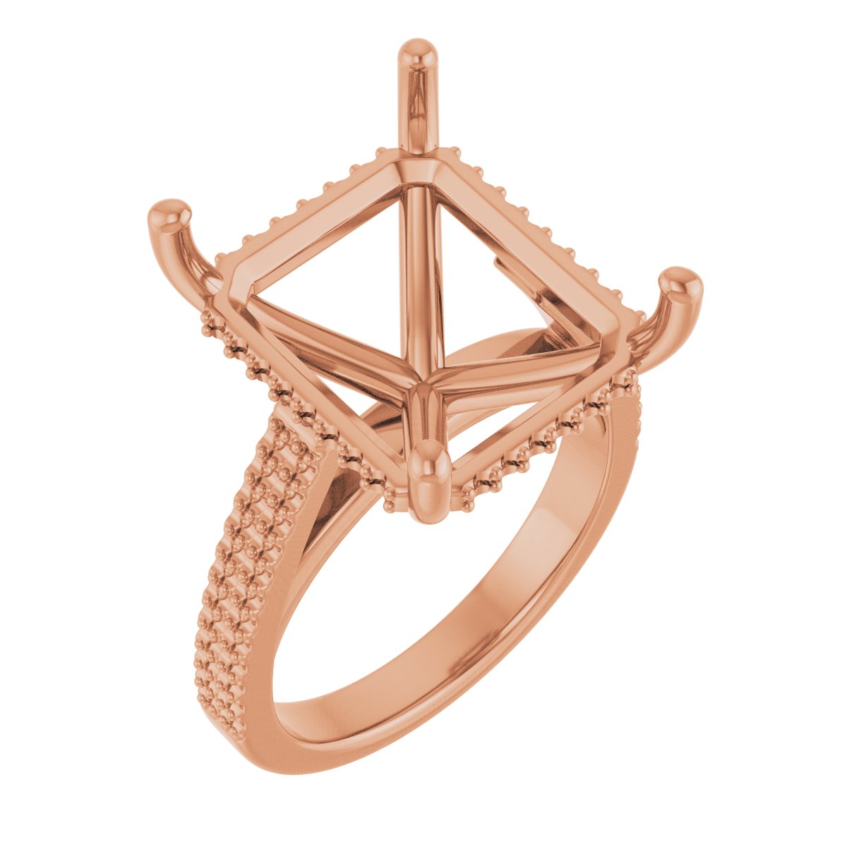 Hidden Halo-Style Engagement Ring