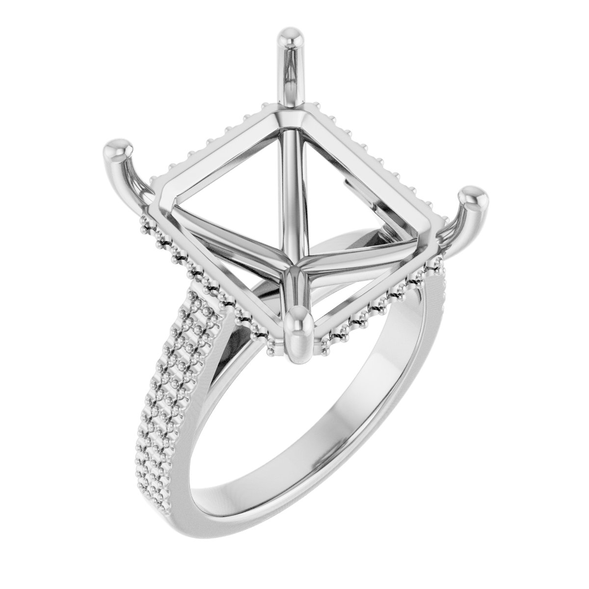 Hidden Halo-Style Engagement Ring