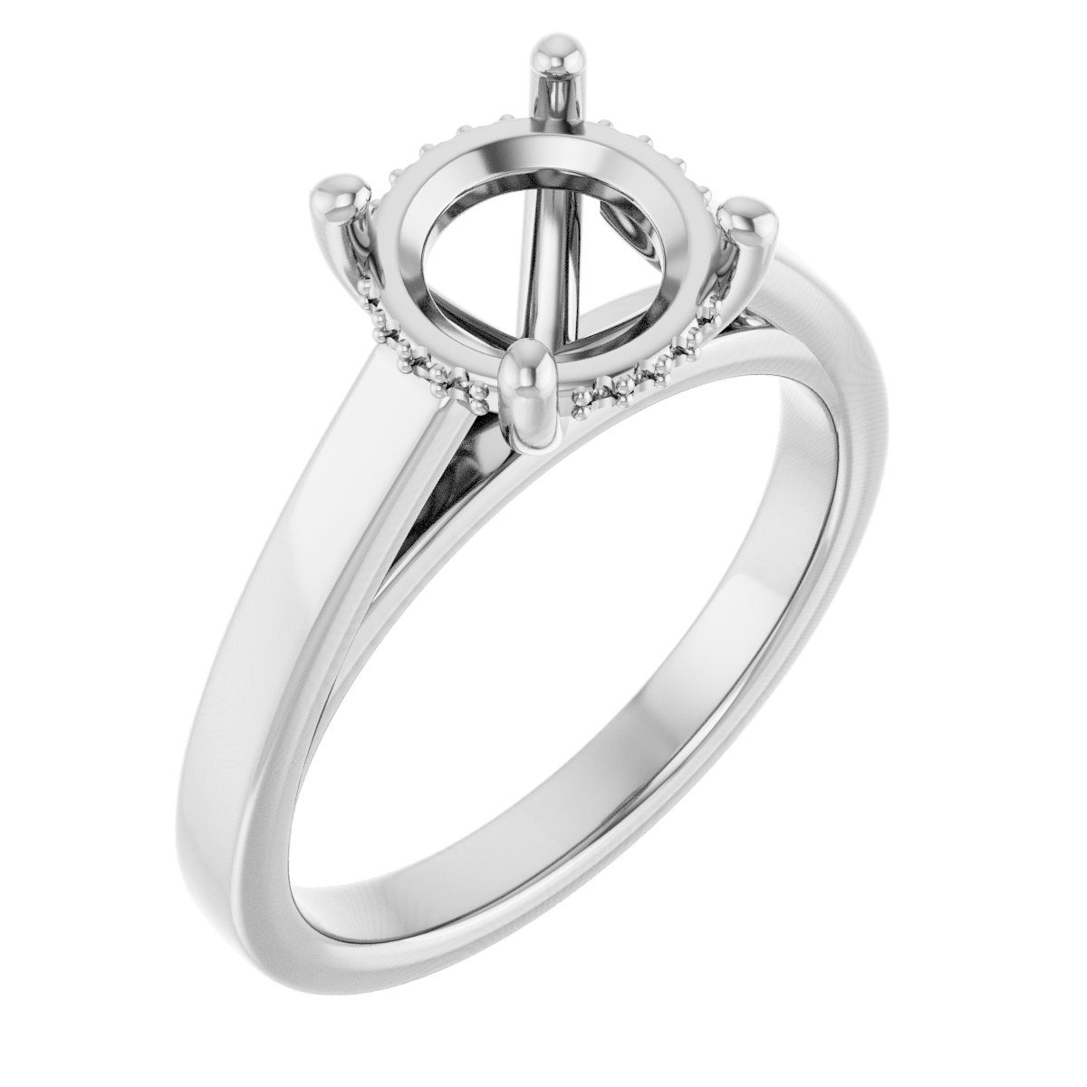 Hidden Halo-Style Engagement Ring