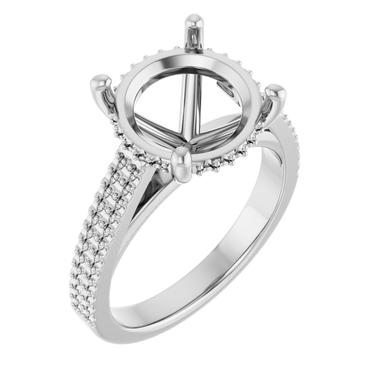Hidden Halo-Style Engagement Ring