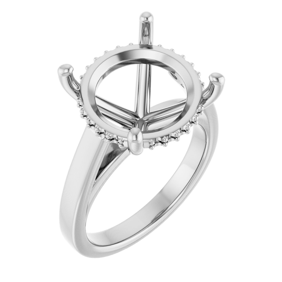 Hidden Halo-Style Engagement Ring