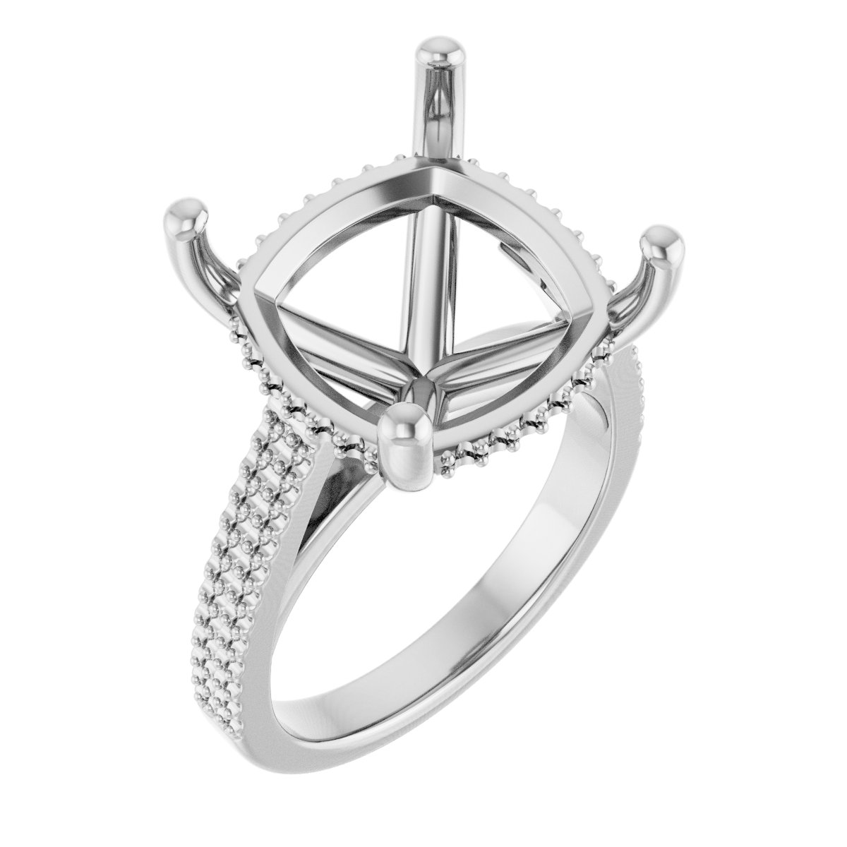 Hidden Halo-Style Engagement Ring