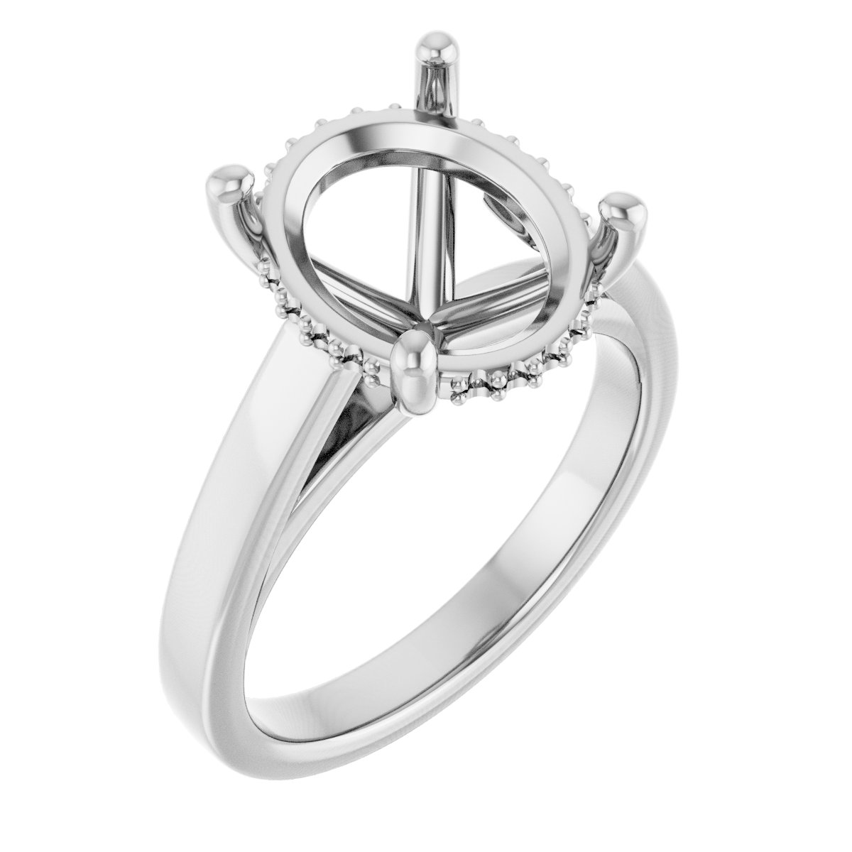 Hidden Halo-Style Engagement Ring