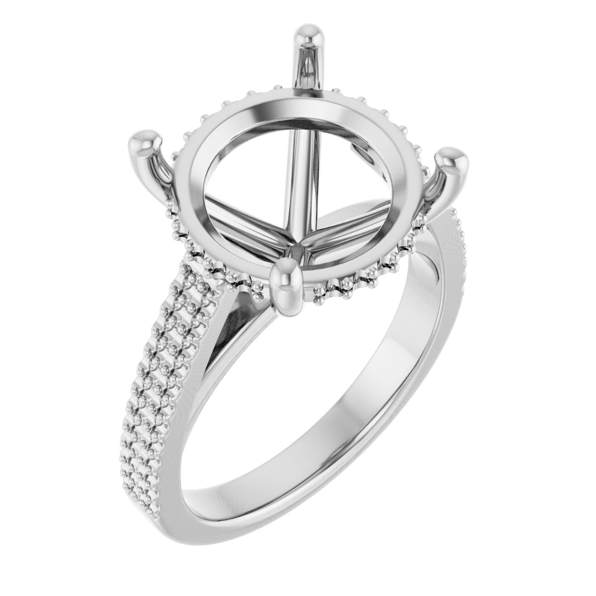 Hidden Halo-Style Engagement Ring