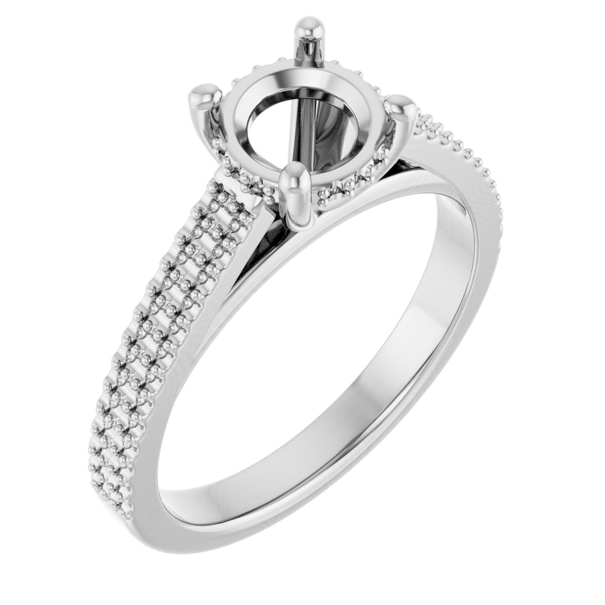 Hidden Halo-Style Engagement Ring